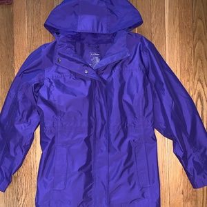 LL Bean H2Off Mesh Lined Rain Jacket